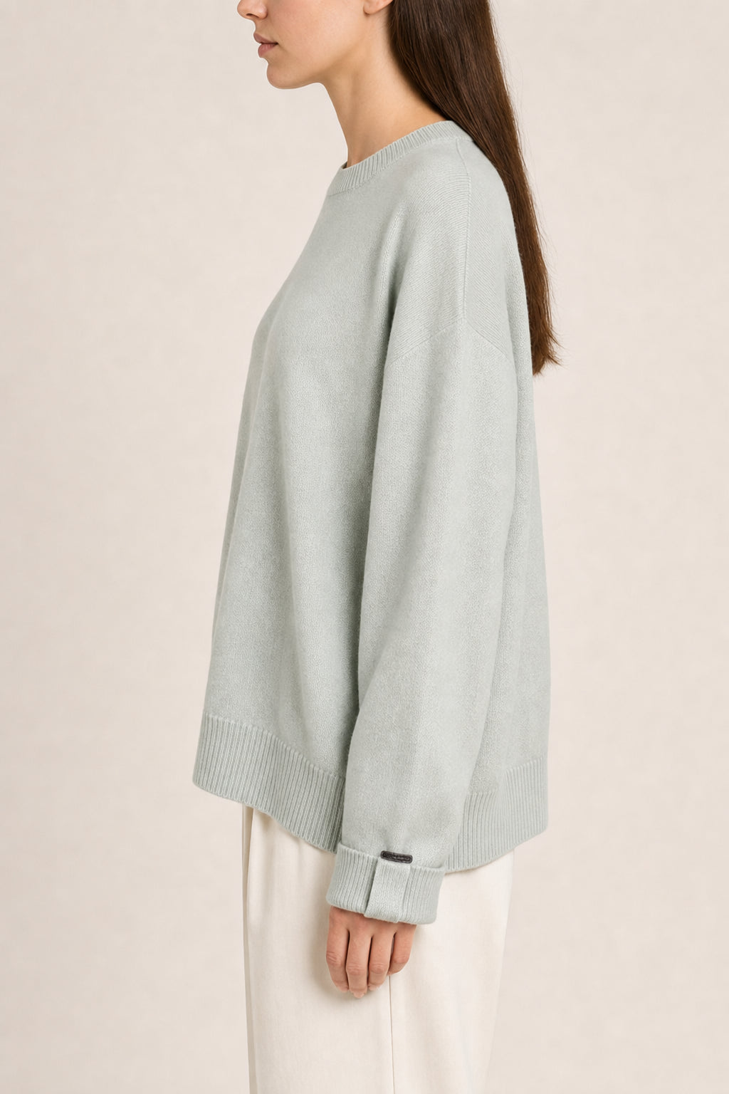 BRUNELLO CUCINELLI WOMEN'S LIGHT GREEN CASHMERE SWEATER