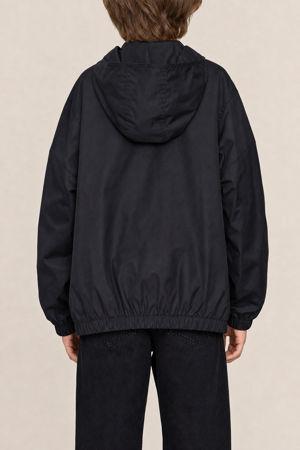 DIOR KIDS'S BLACK HOODED JACKET