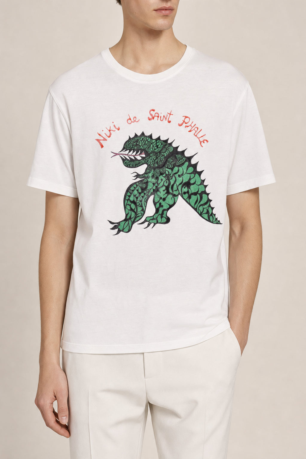 DIOR MEN'S WHITE GRAPHIC PRINT T SHIRT