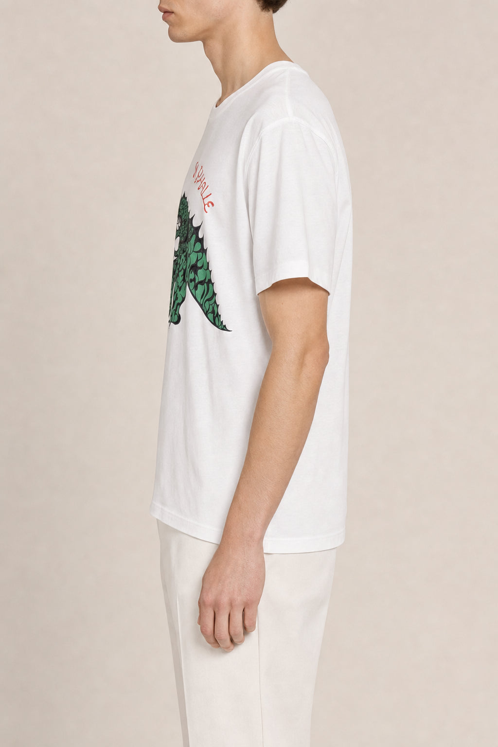 DIOR MEN'S WHITE GRAPHIC PRINT T SHIRT