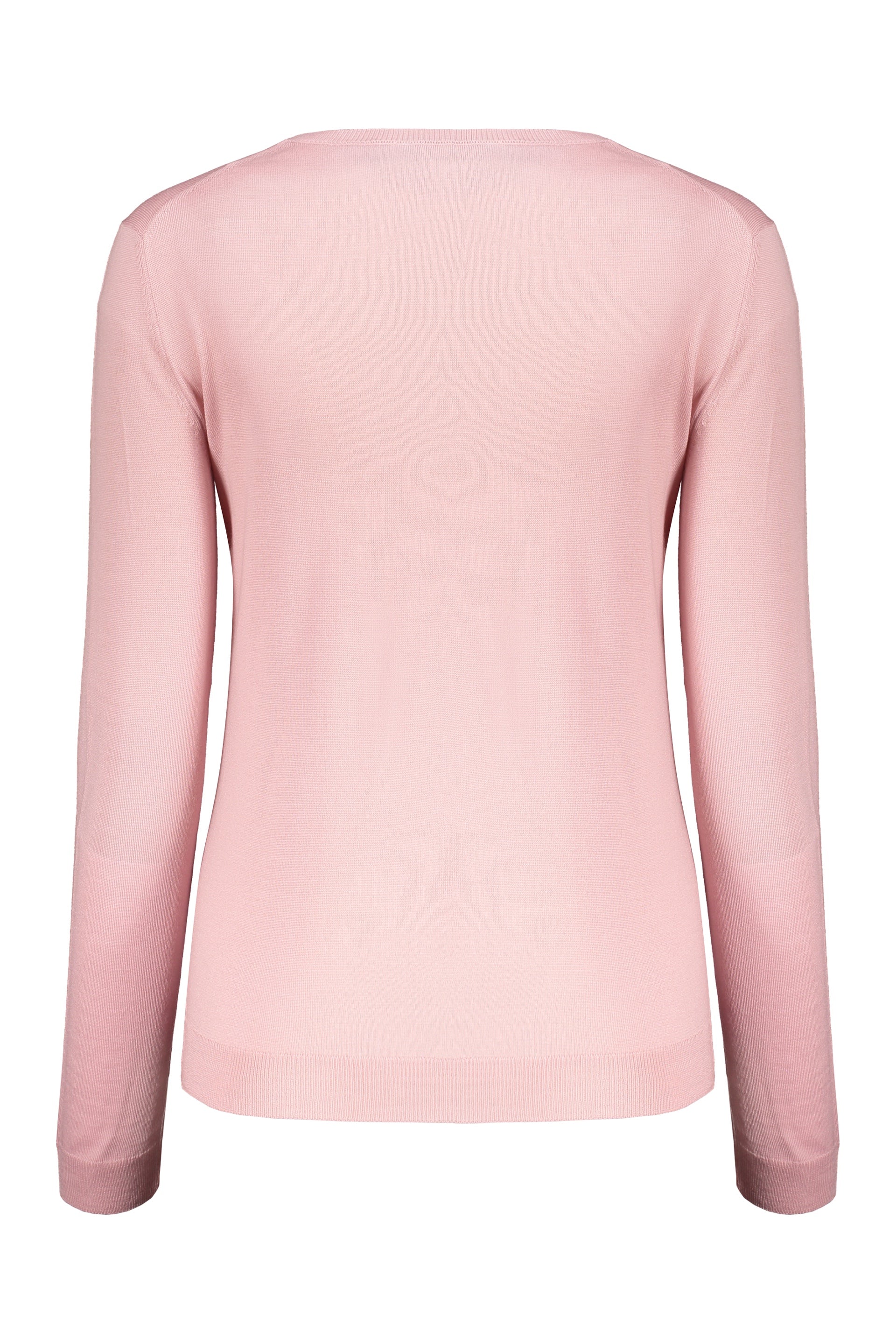 VALENTINO WOMEN'S PINK WOOL CREWNECK SWEATER