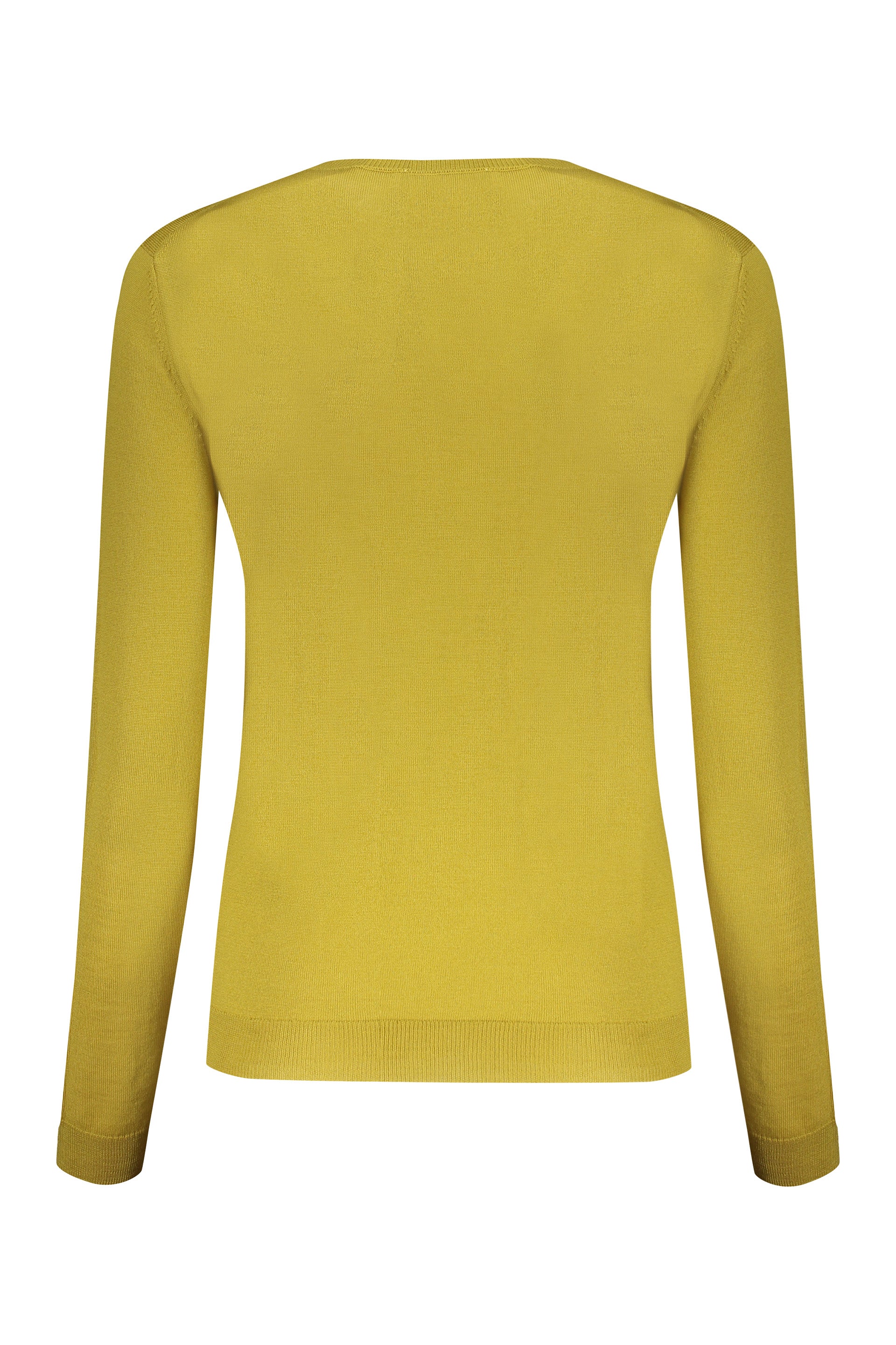 VALENTINO WOMEN'S YELLOW WOOL CREWNECK SWEATER