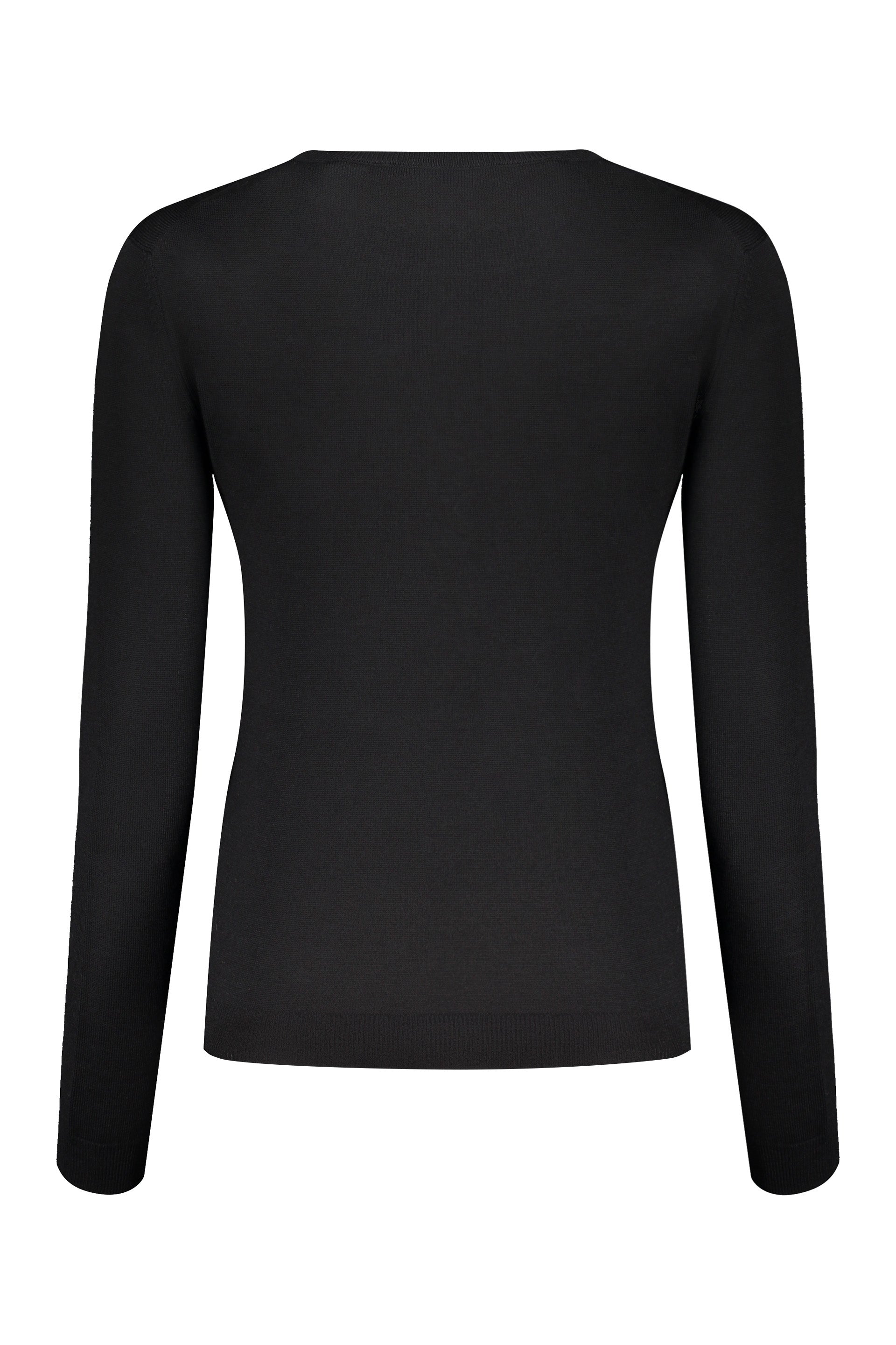 VALENTINO WOMEN'S BLACK WOOL CREWNECK SWEATER