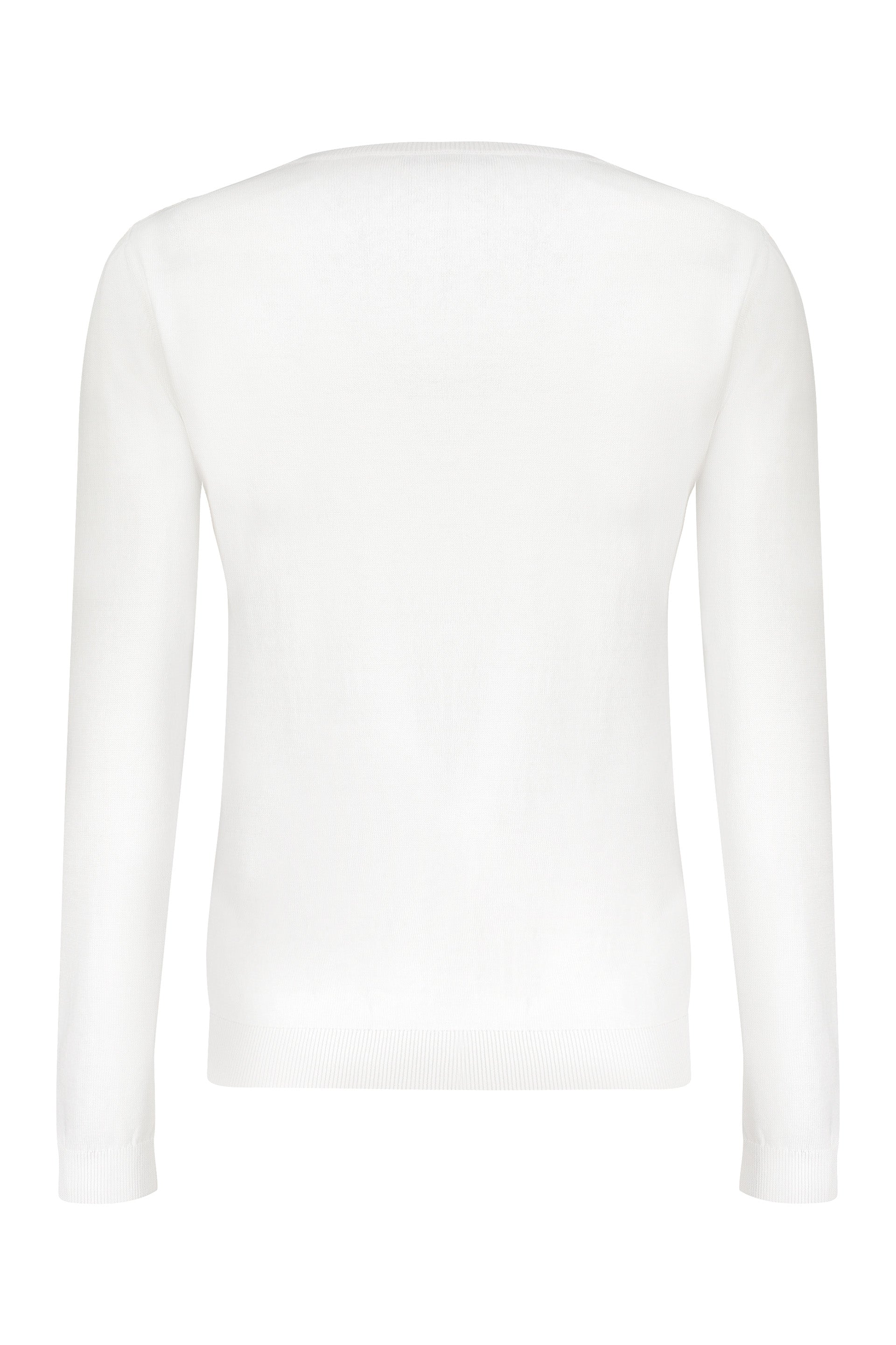 VALENTINO WOMEN'S WHITE COTTON LOGO SWEATER
