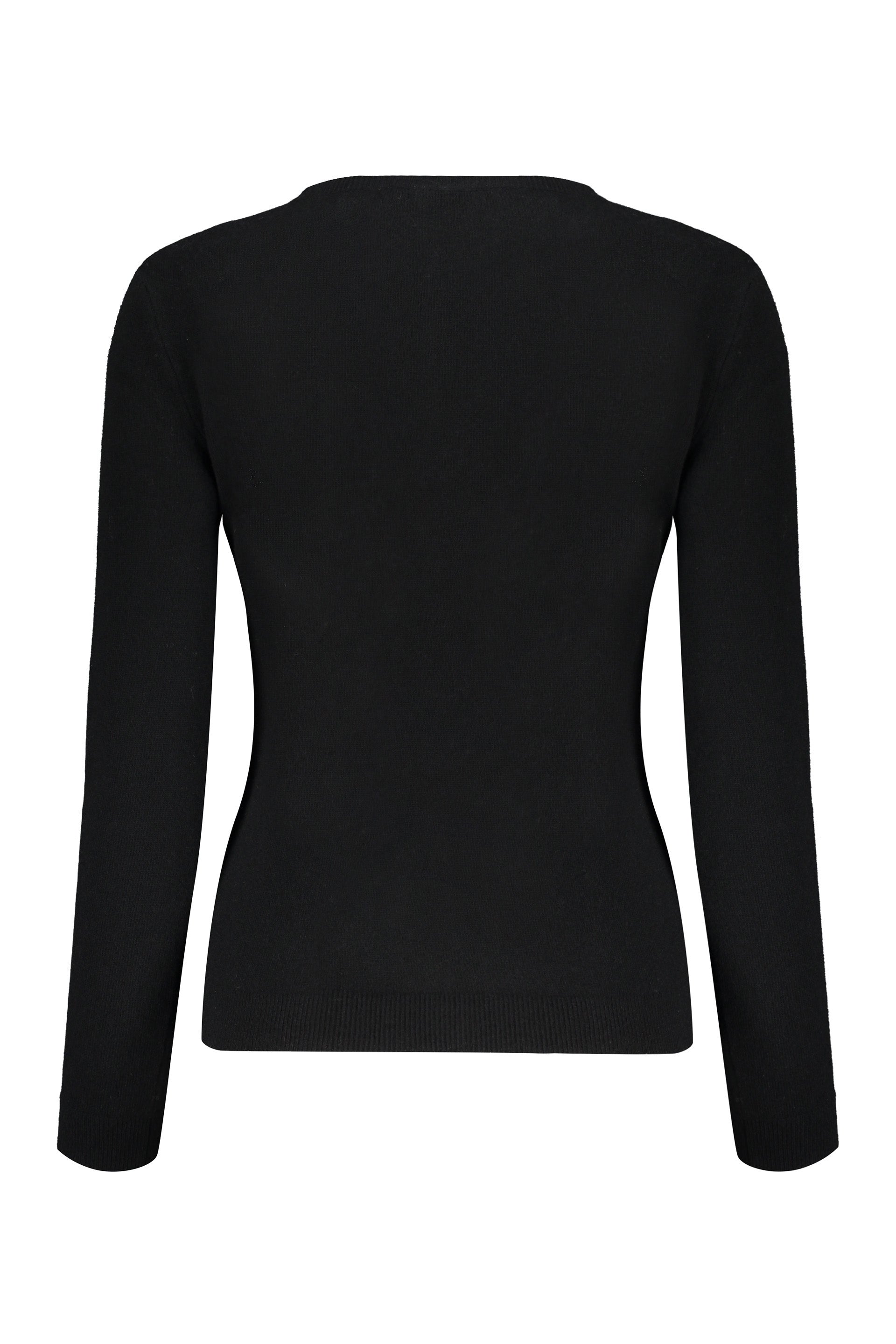 VALENTINO WOMEN'S BLACK WOOL CREWNECK SWEATER