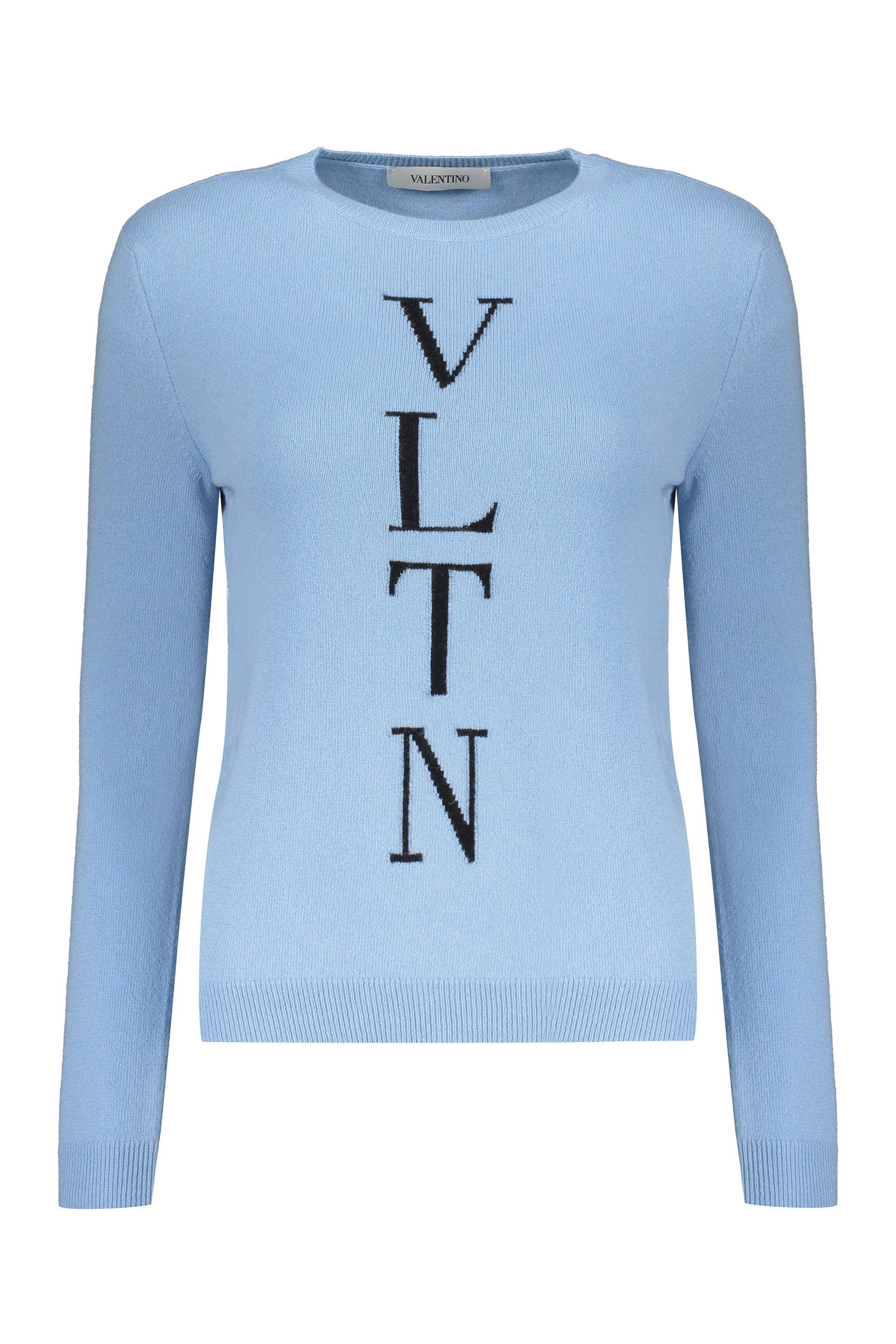 VALENTINO WOMEN'S LIGHT BLUE WOOL SWEATER