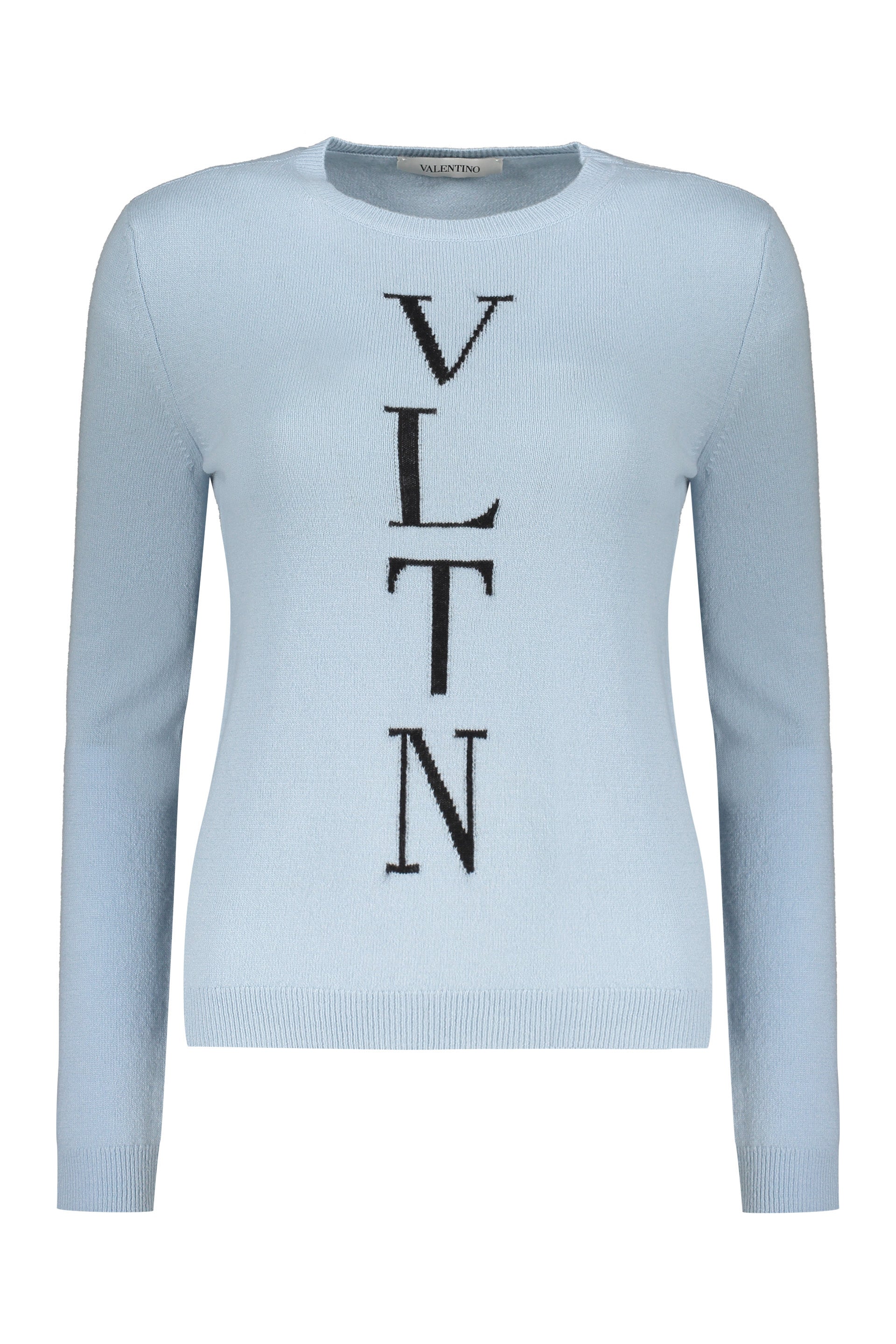 VALENTINO WOMEN'S LIGHT BLUE WOOL SWEATER