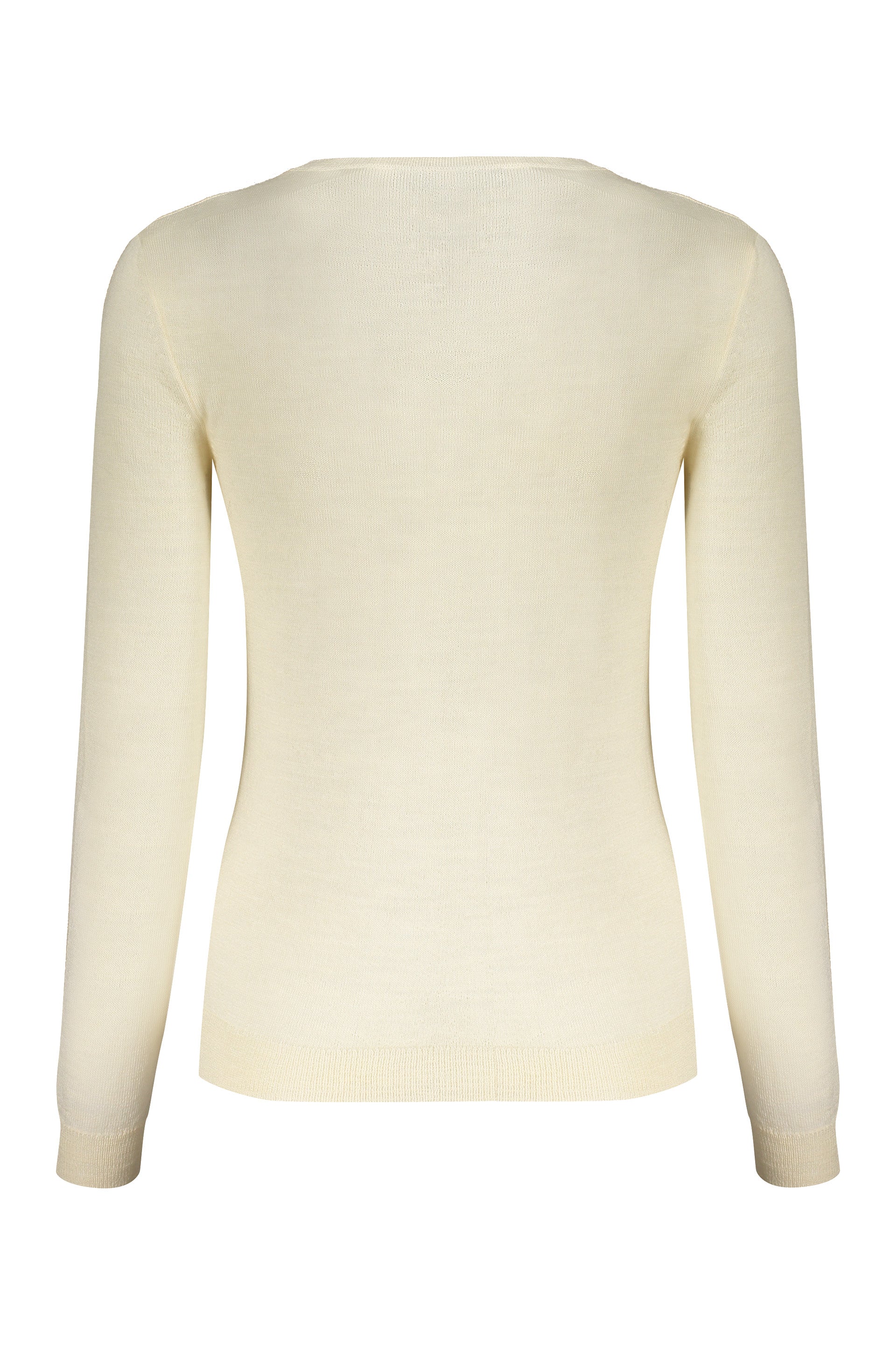VALENTINO WOMEN'S IVORY WOOL CREWNECK SWEATER