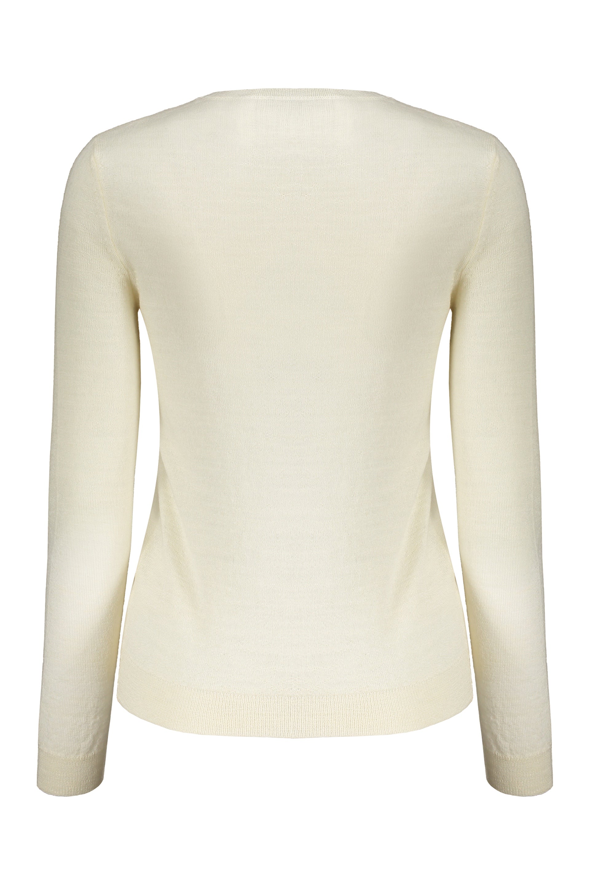 VALENTINO WOMEN'S CREAM WOOL CREWNECK SWEATER