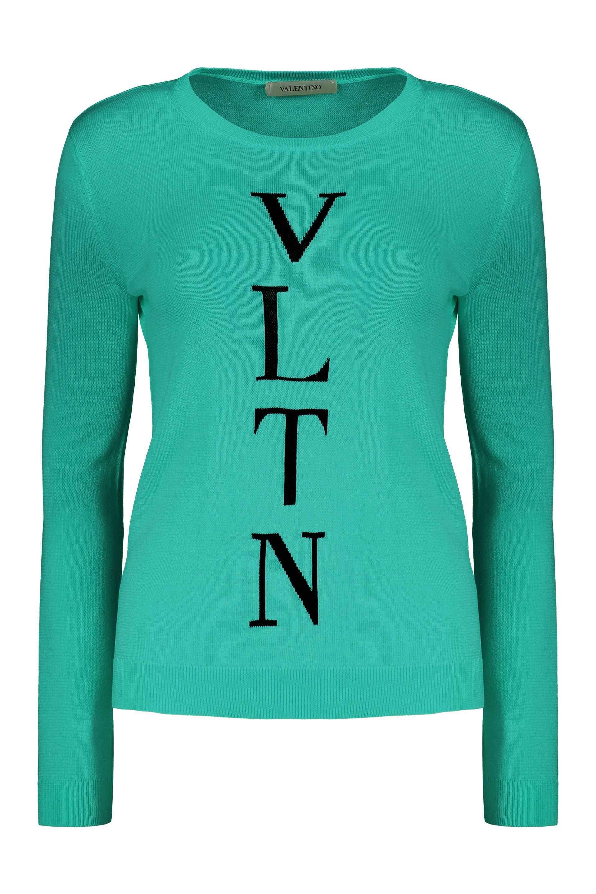 VALENTINO WOMEN'S GREEN COTTON BLEND SWEATER