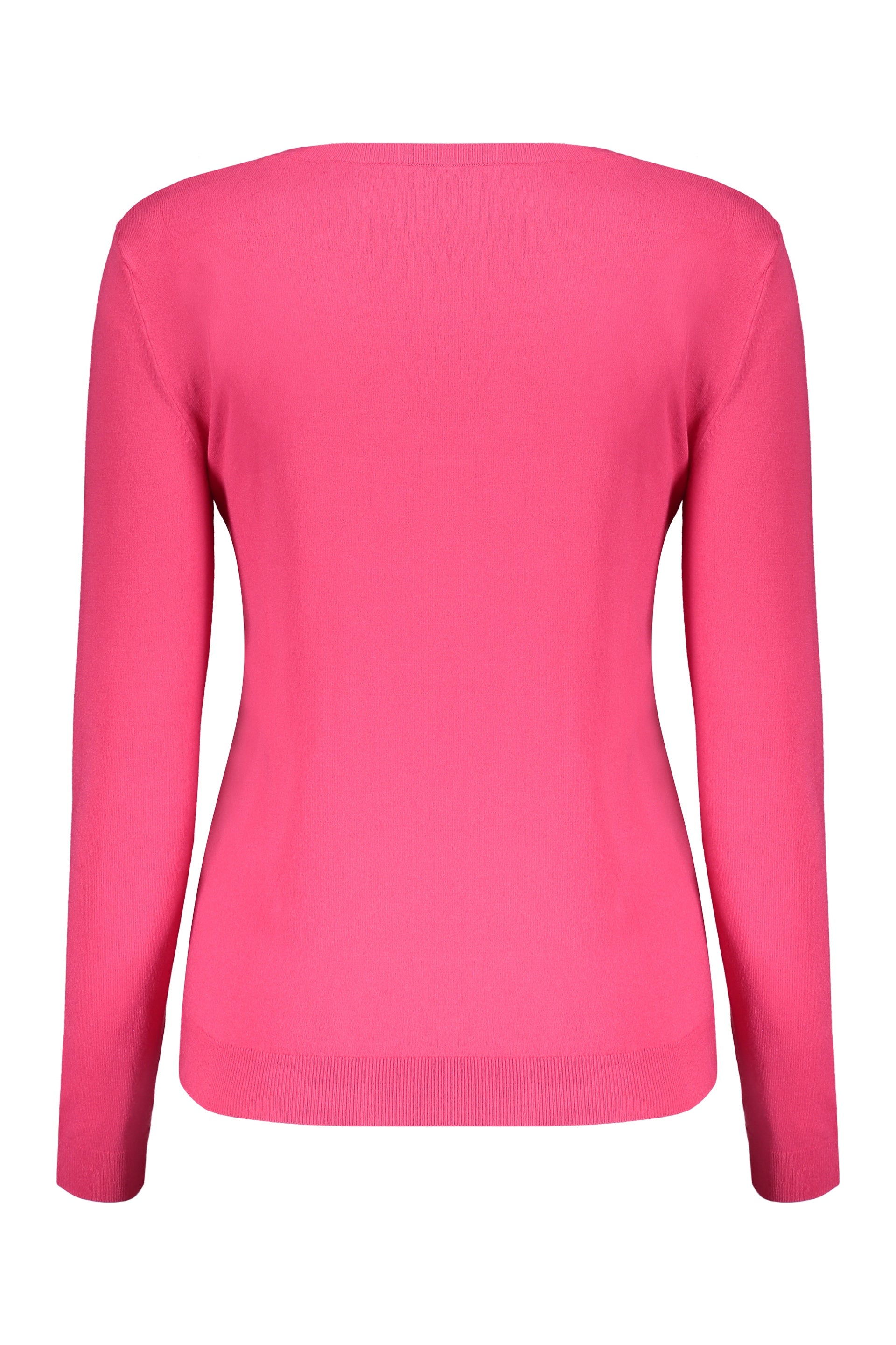VALENTINO WOMEN'S BRIGHT PINK LOGO SWEATER