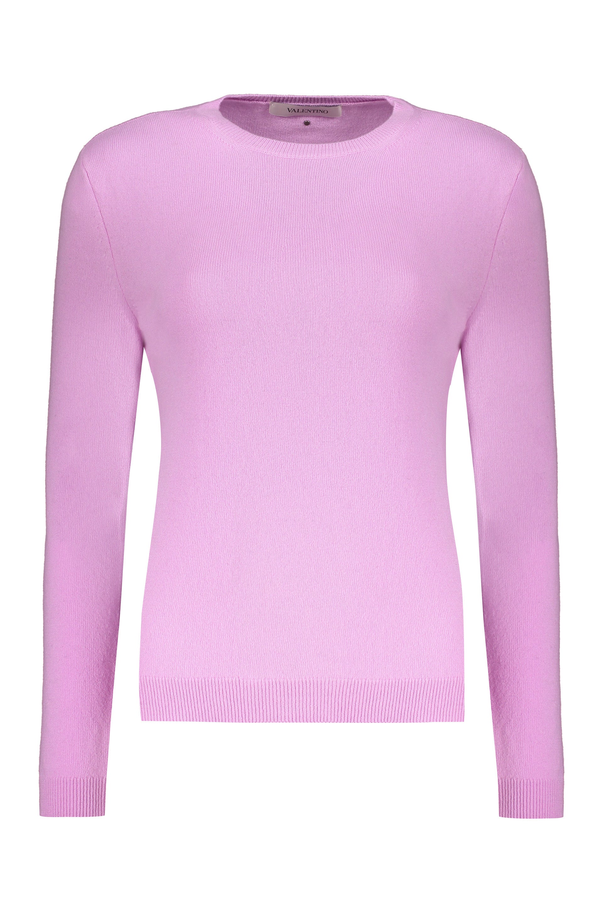 VALENTINO WOMEN'S LILAC WOOL CREWNECK SWEATER