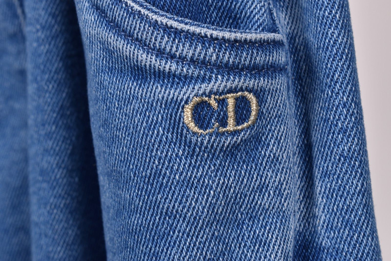 DIOR KIDS'S BLUE DENIM JUMPSUIT