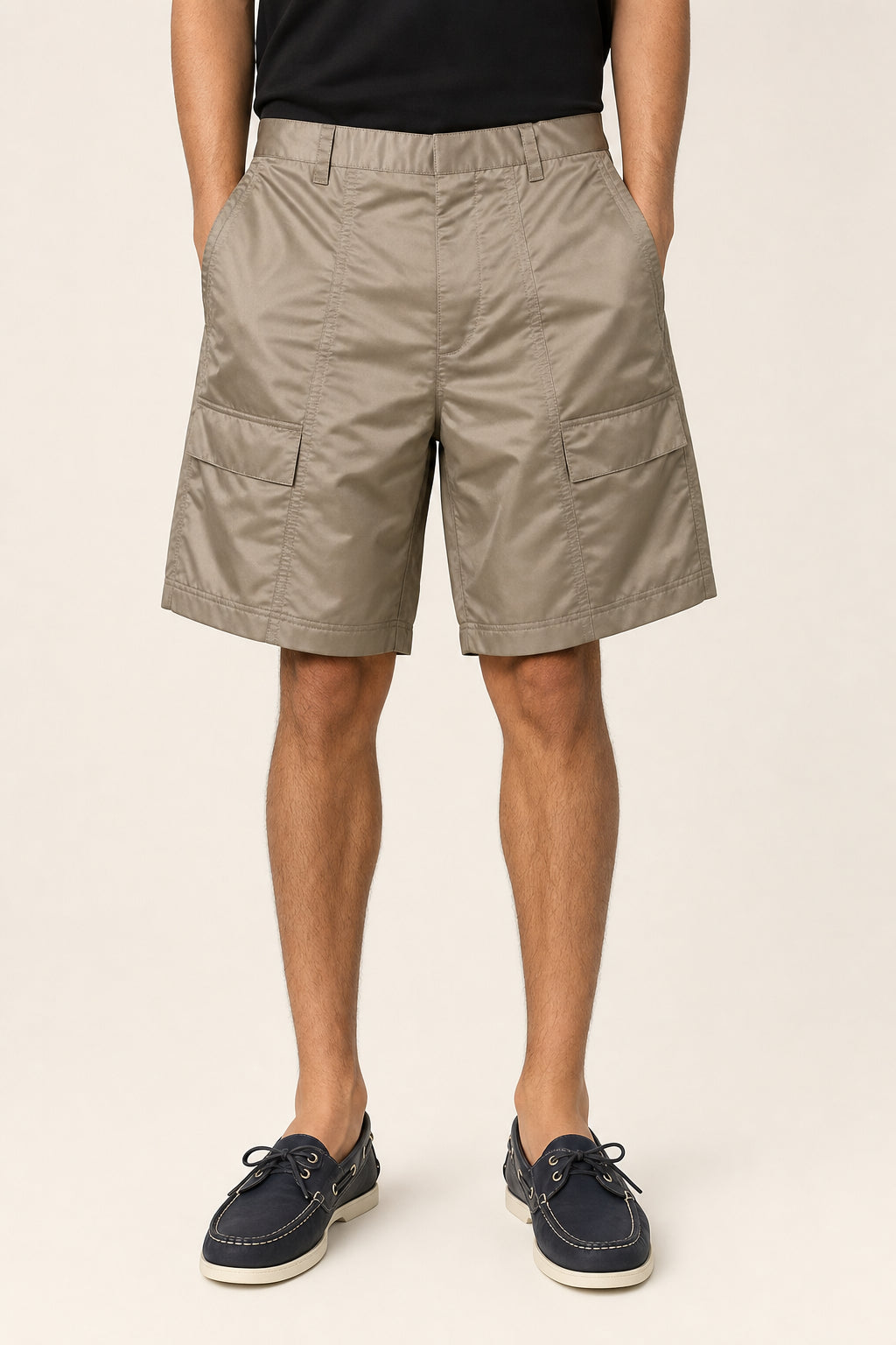 DIOR MEN'S BEIGE CASUAL CARGO SHORTS