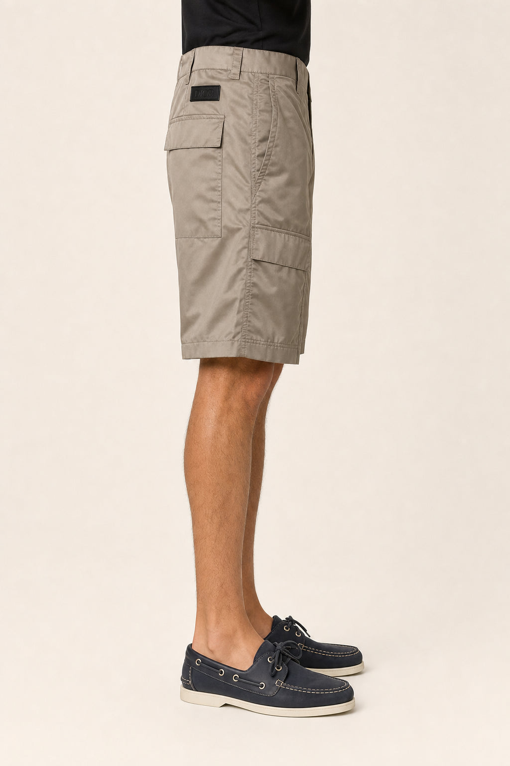 DIOR MEN'S BEIGE CASUAL CARGO SHORTS
