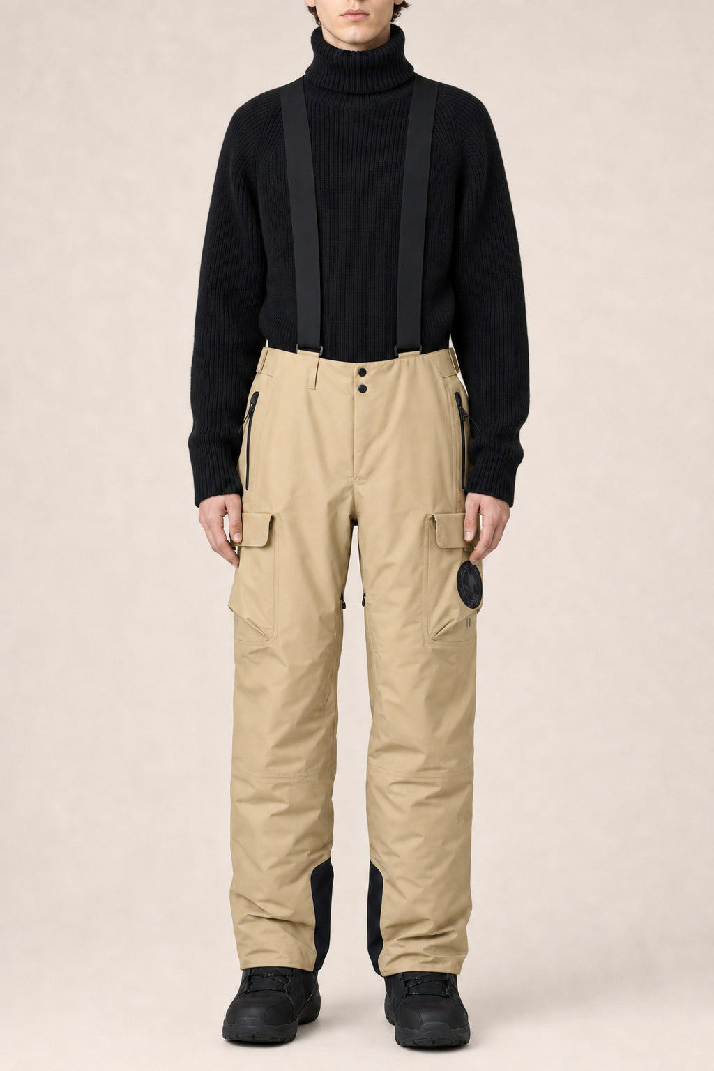 DIOR MEN'S BEIGE LINED SKI TROUSERS