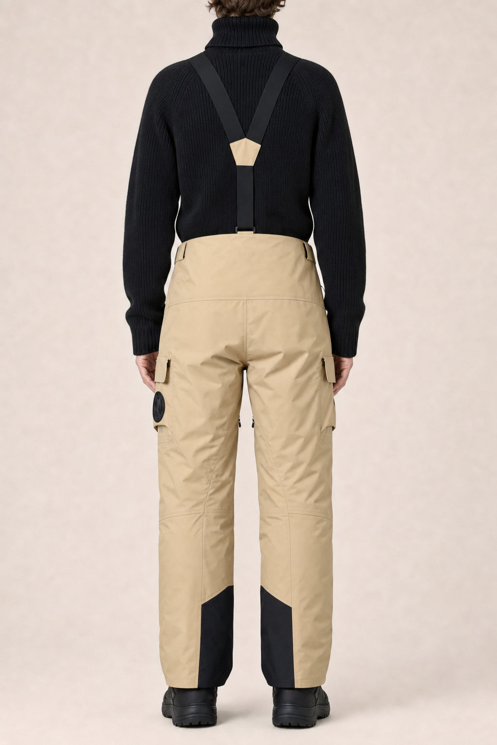 DIOR MEN'S BEIGE LINED SKI TROUSERS