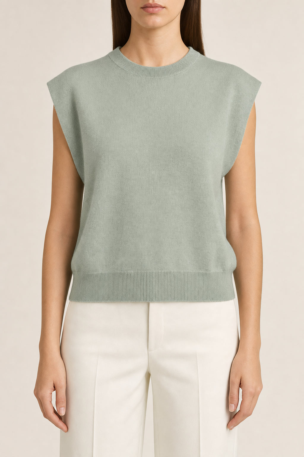 BRUNELLO CUCINELLI WOMEN'S LIGHT GREEN CASHMERE SWEATER