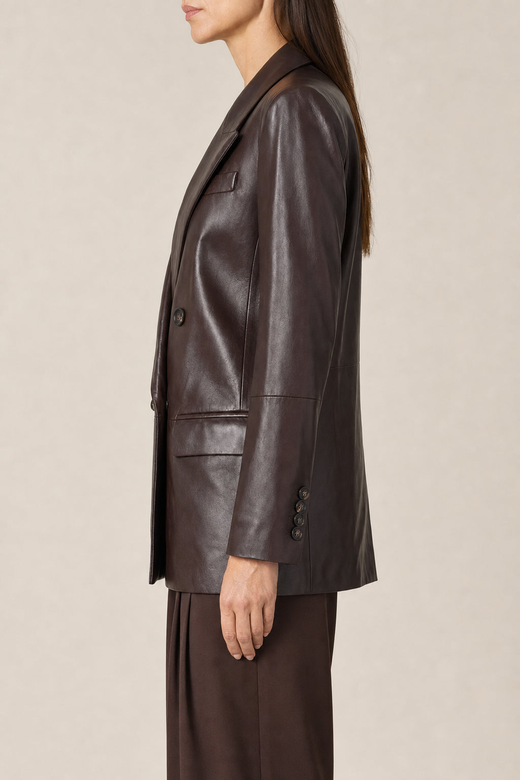 BRUNELLO CUCINELLI WOMEN'S NEW SIGARO LEATHER JACKET