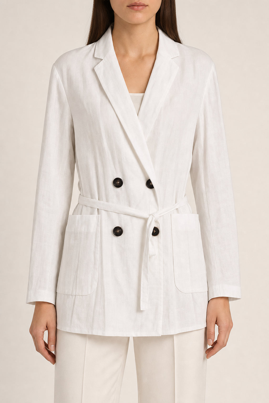 BRUNELLO CUCINELLI WOMEN'S BIANCO OTTICO COTTON JACKET