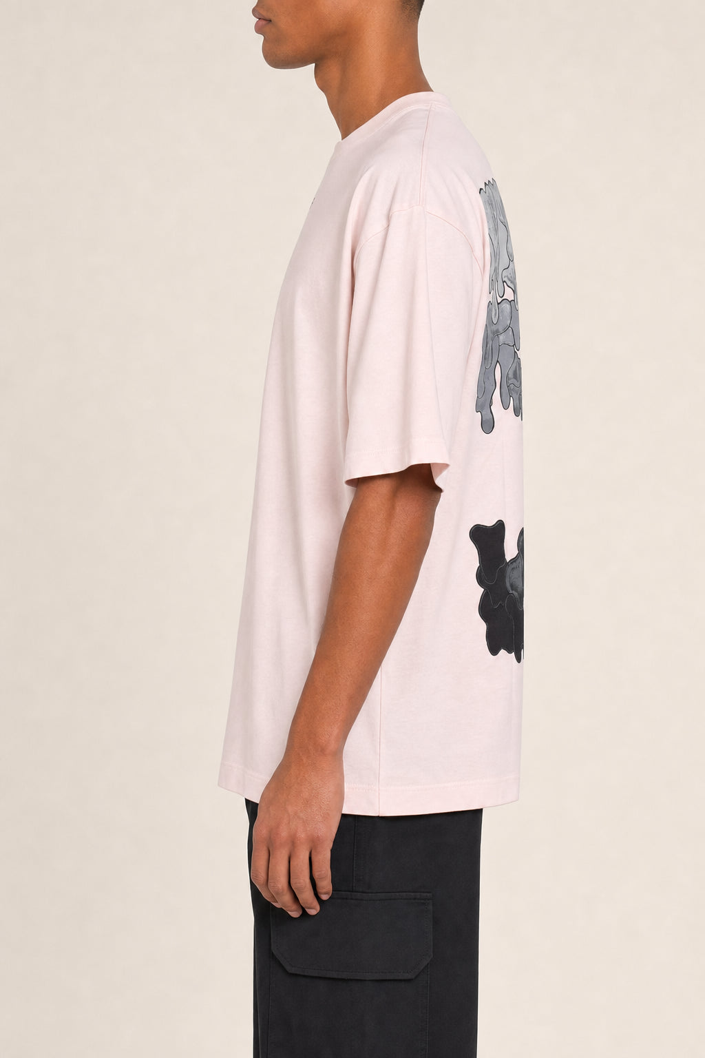 OFF-WHITE MEN'S MAUVE CHALK COTTON SHIRT