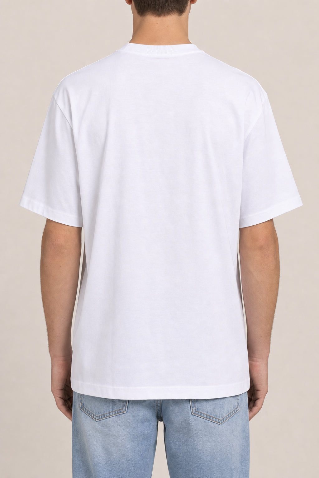 OFF-WHITE MEN'S WHITE COTTON LOGO SHIRT