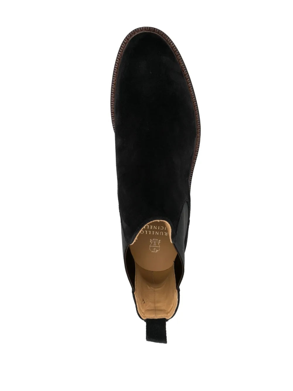 BRUNELLO CUCINELLI MEN'S BLACK SUEDE CHELSEA BOOTS