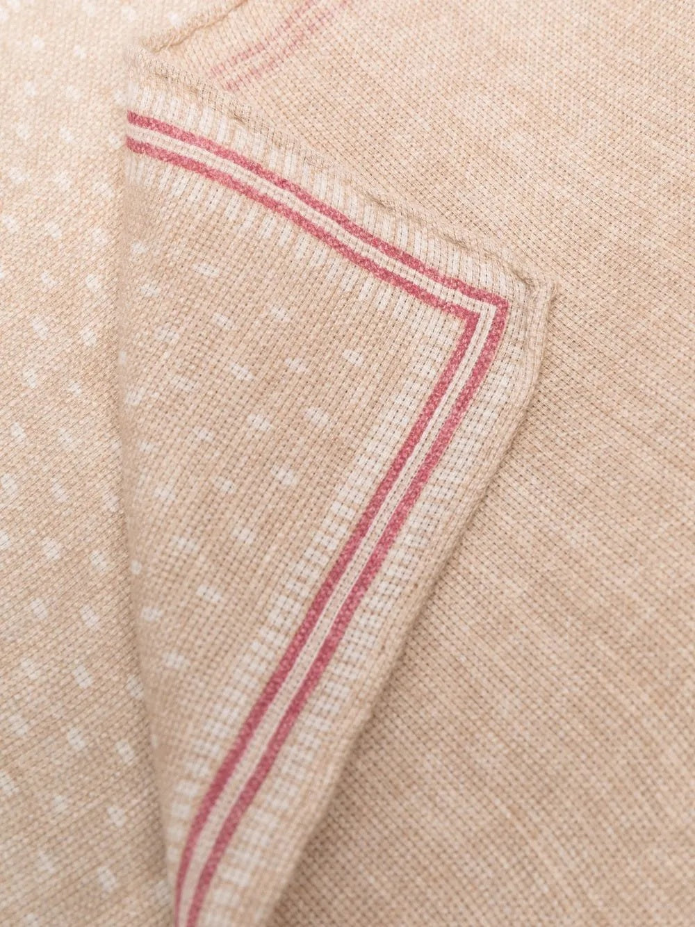 BRUNELLO CUCINELLI MEN'S SAND LINEN BLEND POCKETSQUARE