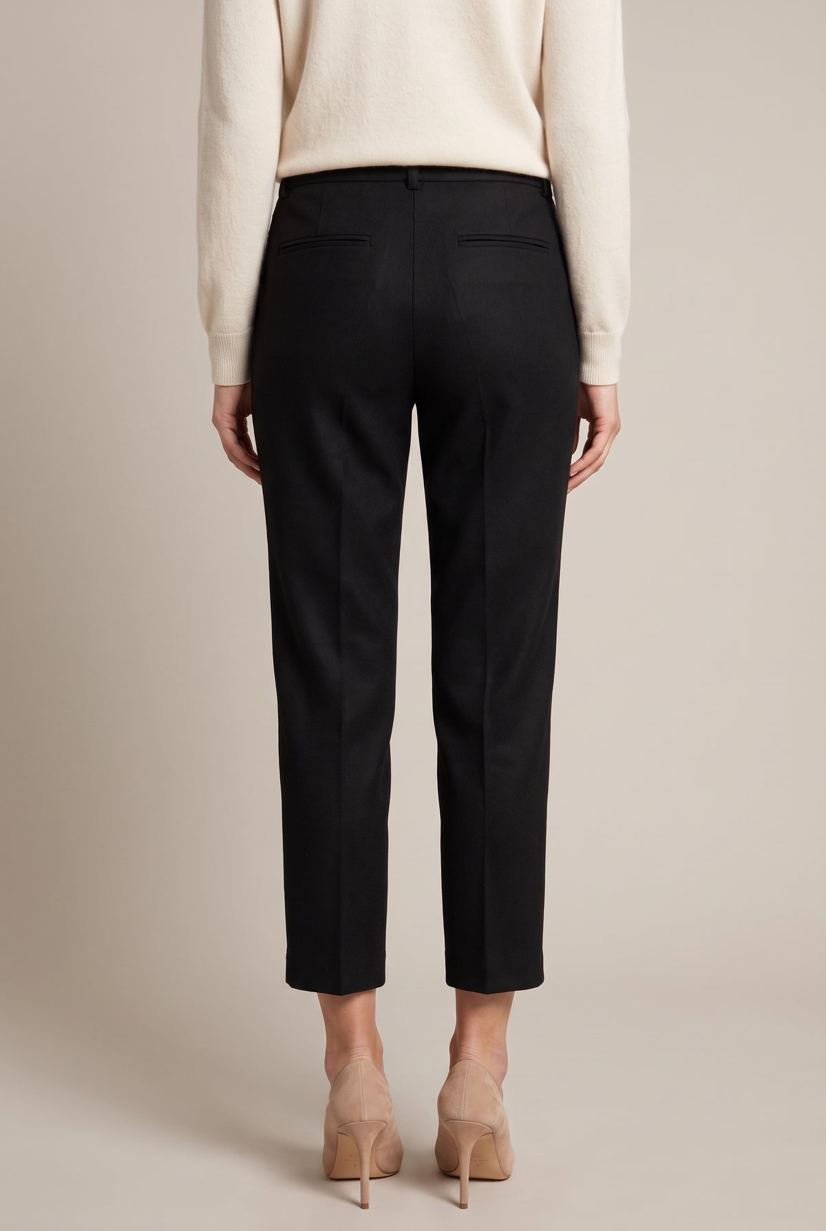 BRUNELLO CUCINELLI WOMEN'S BLUE WOOL BLEND TROUSERS