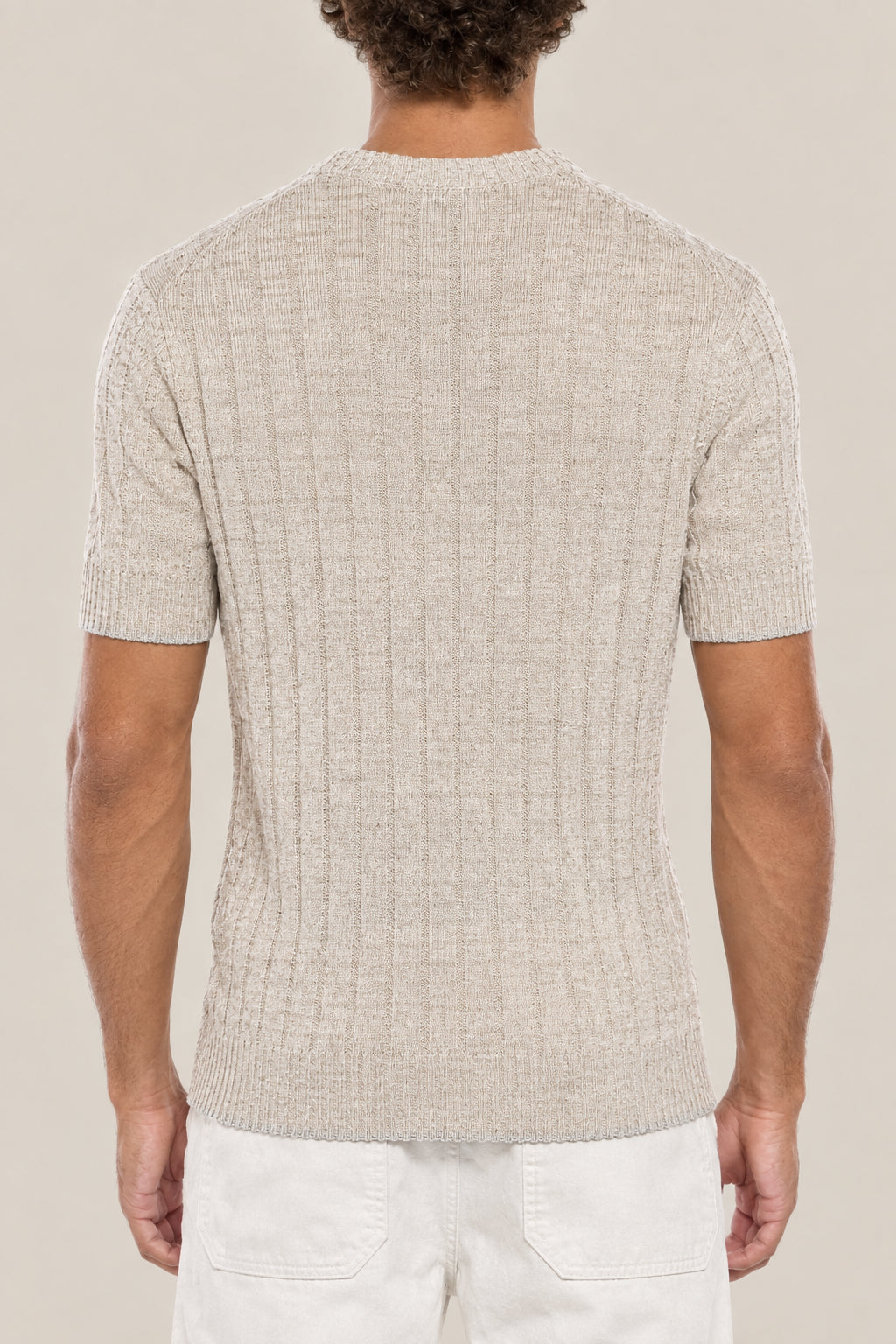 BRUNELLO CUCINELLI MEN'S JUTE LINEN COTTON SWEATER