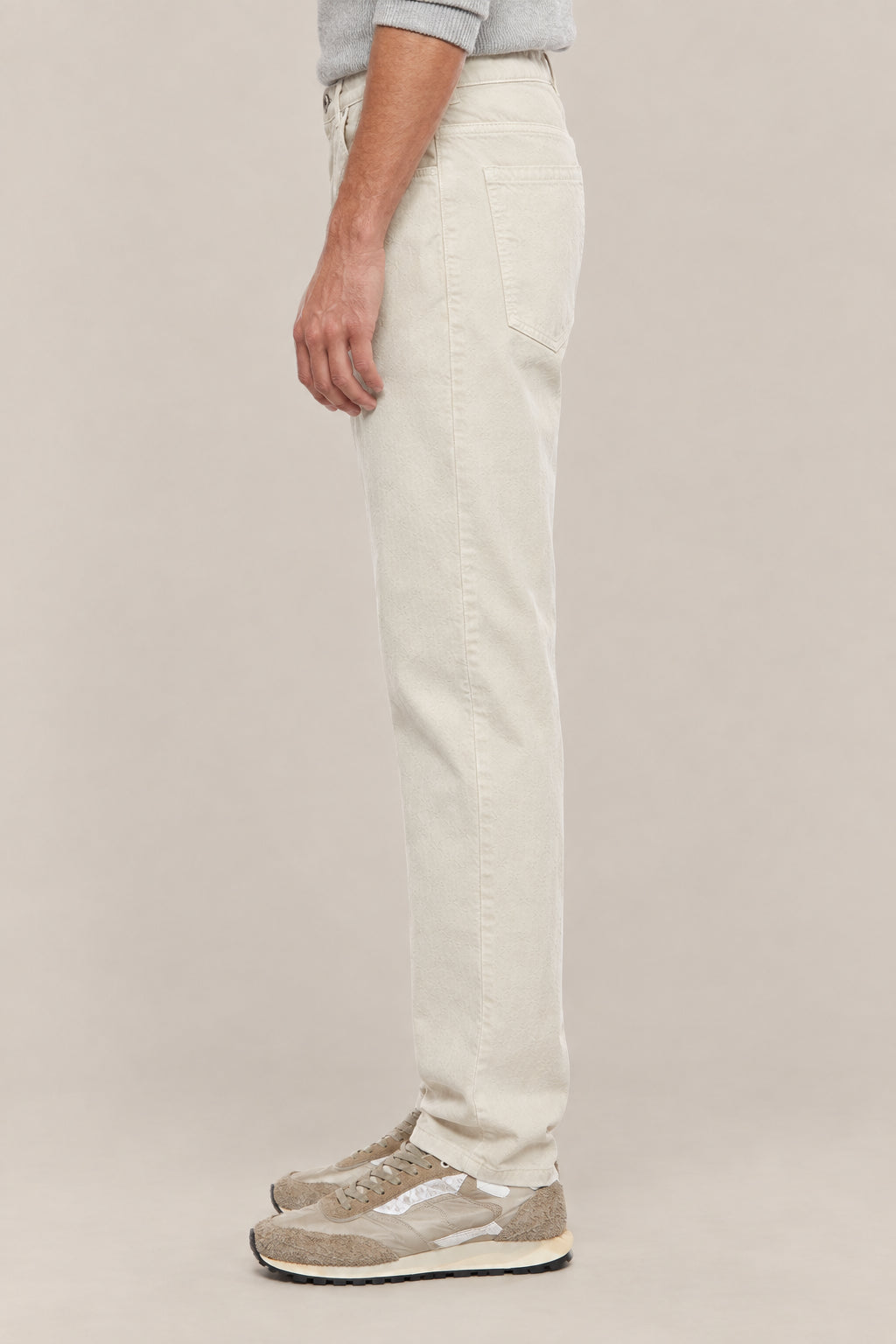 BRUNELLO CUCINELLI MEN'S LINSEED COTTON STRAIGHT TROUSERS