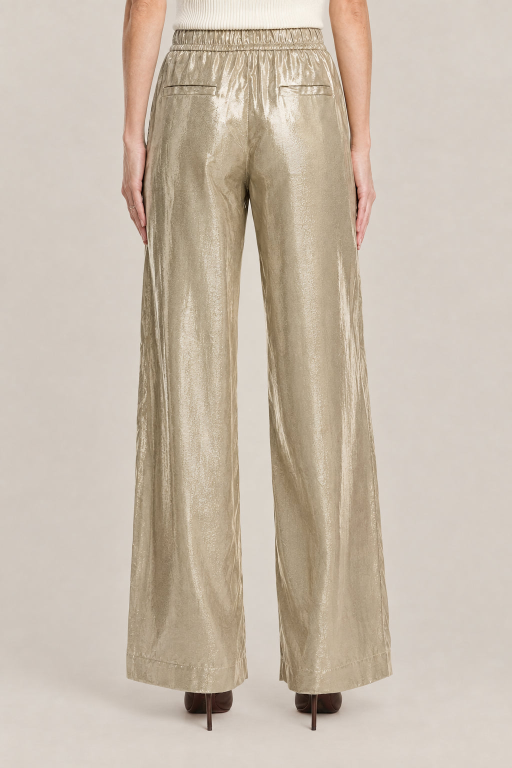 BRUNELLO CUCINELLI WOMEN'S HAZEL WIDE LEG TROUSERS