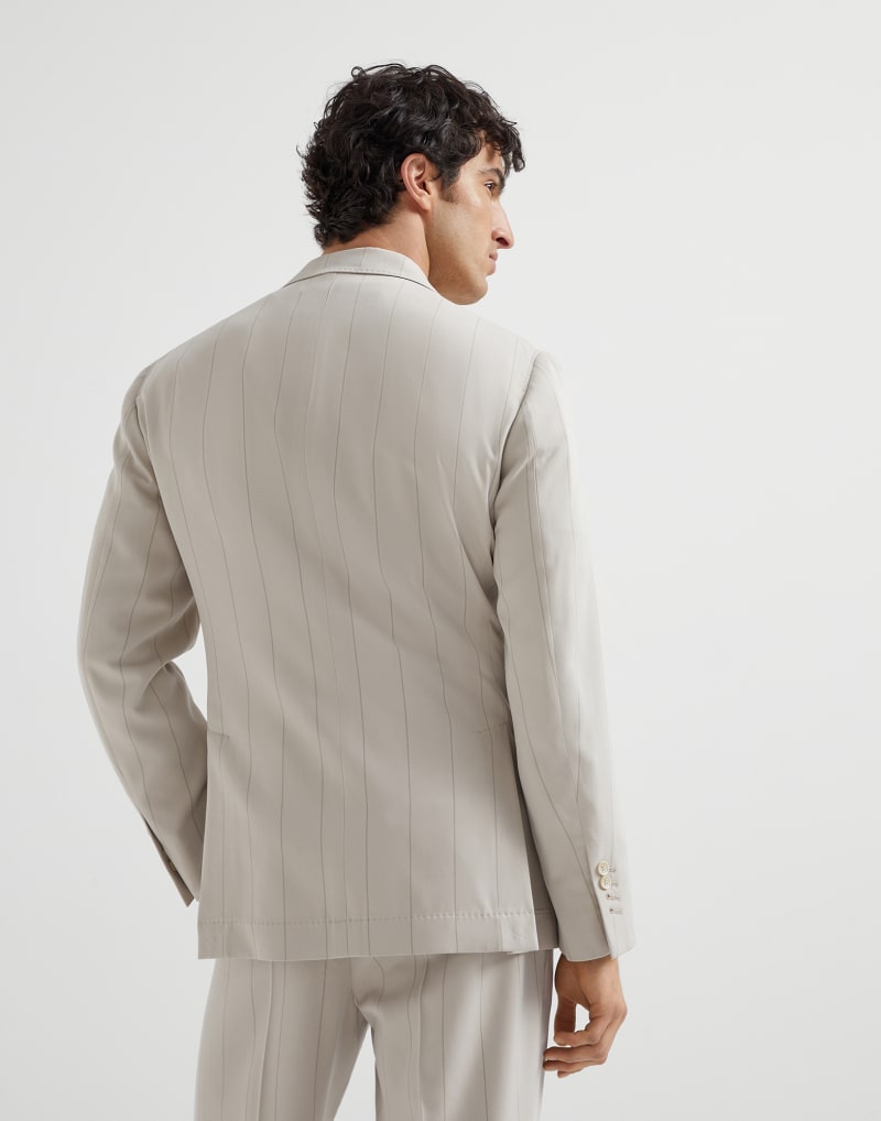BRUNELLO CUCINELLI MEN'S ICE DOUBLE BREASTED SILK BLAZER