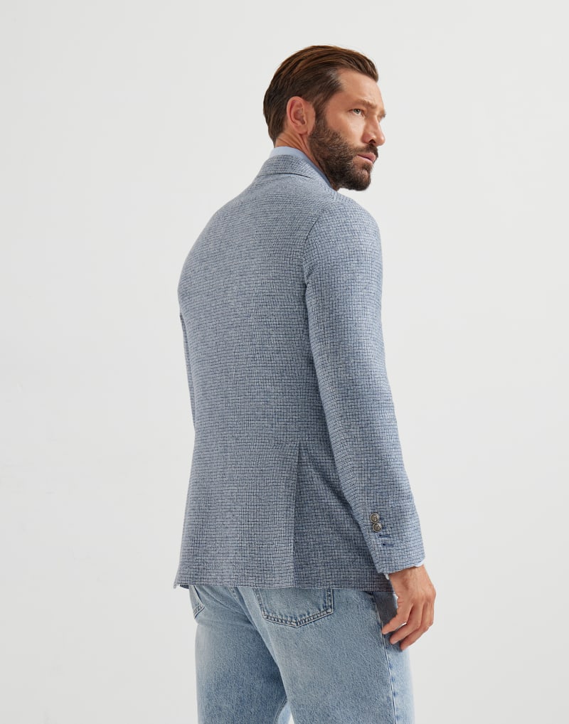 BRUNELLO CUCINELLI MEN'S CLOUD SILK WOOL TEXTURED BLAZER