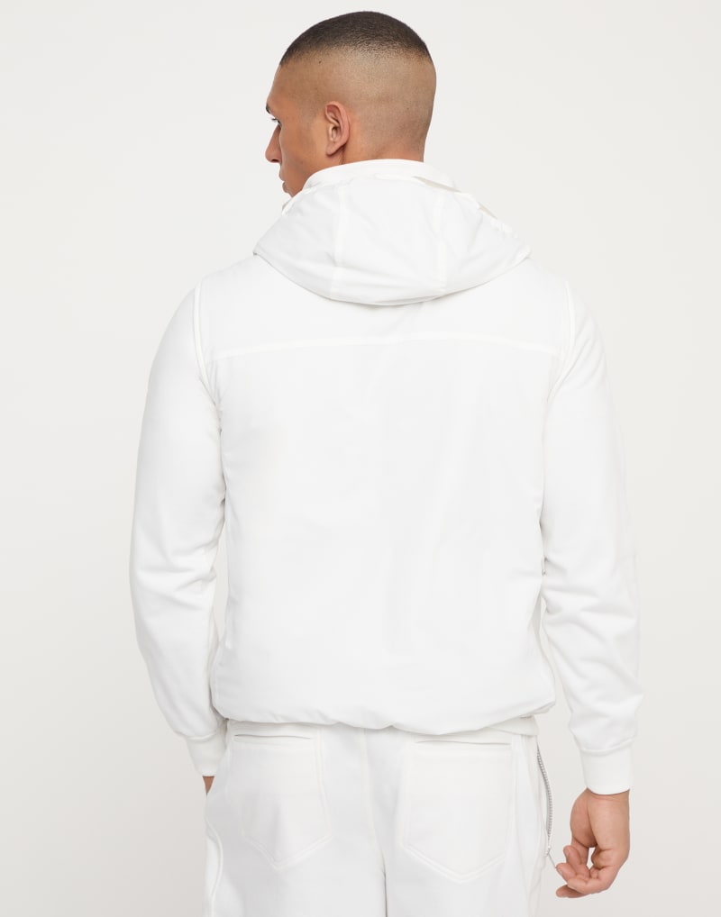 BRUNELLO CUCINELLI MEN'S OFF WHITE ZIP FRONT JACKET