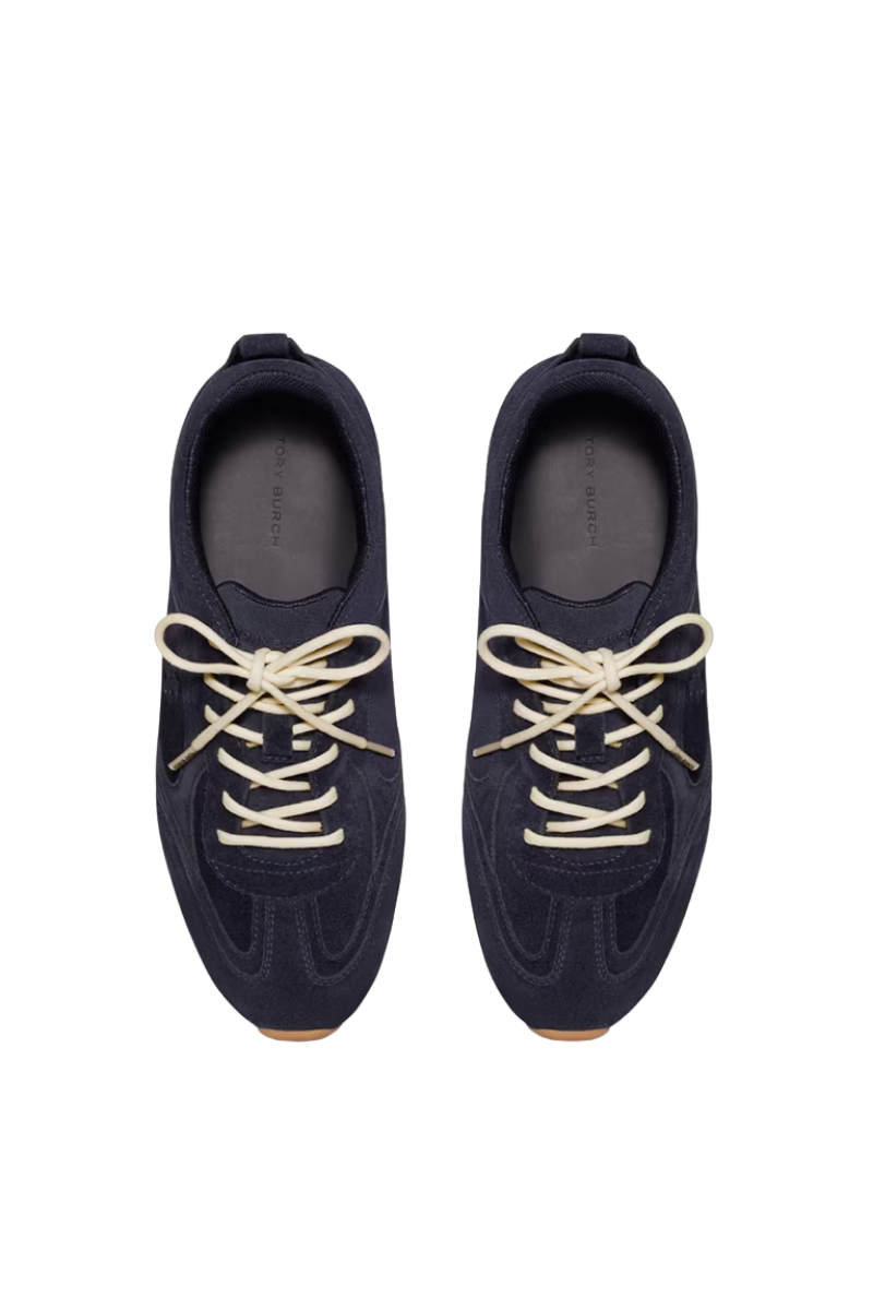 Tory Burch Field Sneaker Mesh And Suede Tory Navy 187903-400