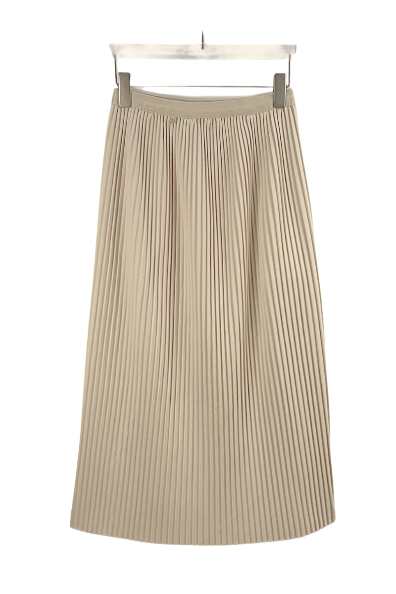 Max Simple Ribbed Stretch Skirt White