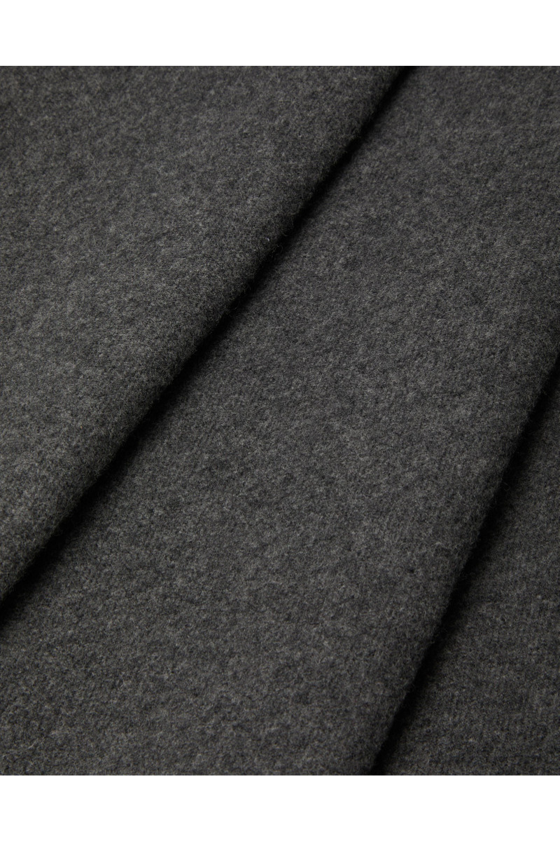 Valentino Asymmetrical Wool Poncho With Fringed Edge In Grey