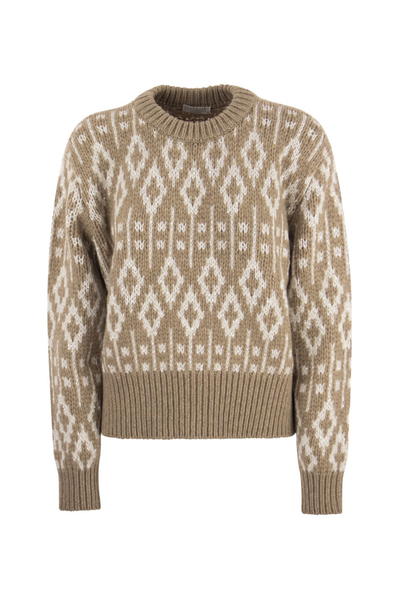 Brunello Cucinelli Sequined Cashmere Sweater M52369100