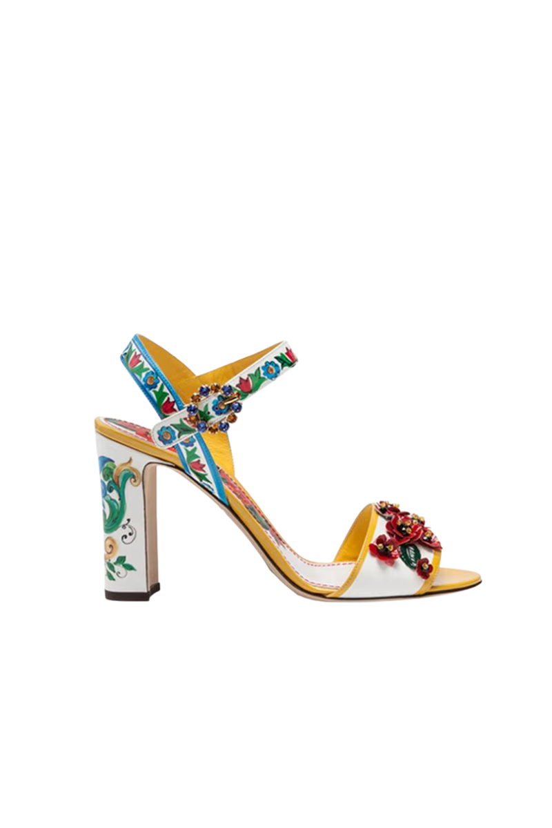 Dolce & Gabbana Flat Sandals with Floral Print