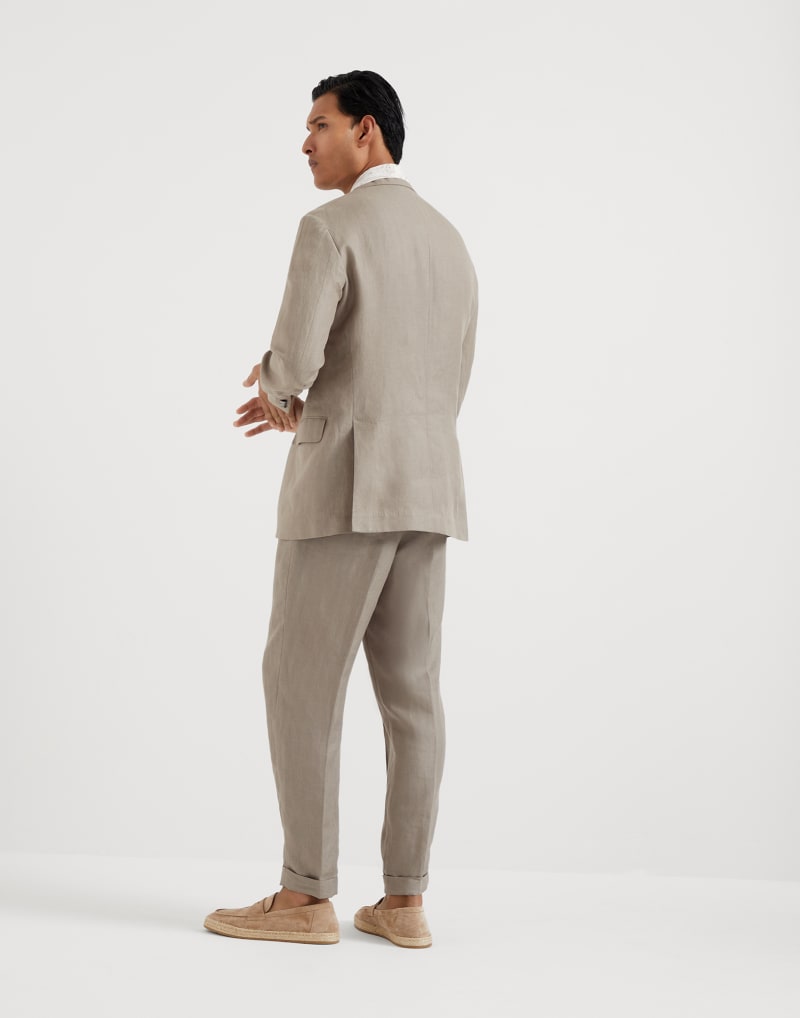 BRUNELLO CUCINELLI MEN'S SAGE LINEN SUIT