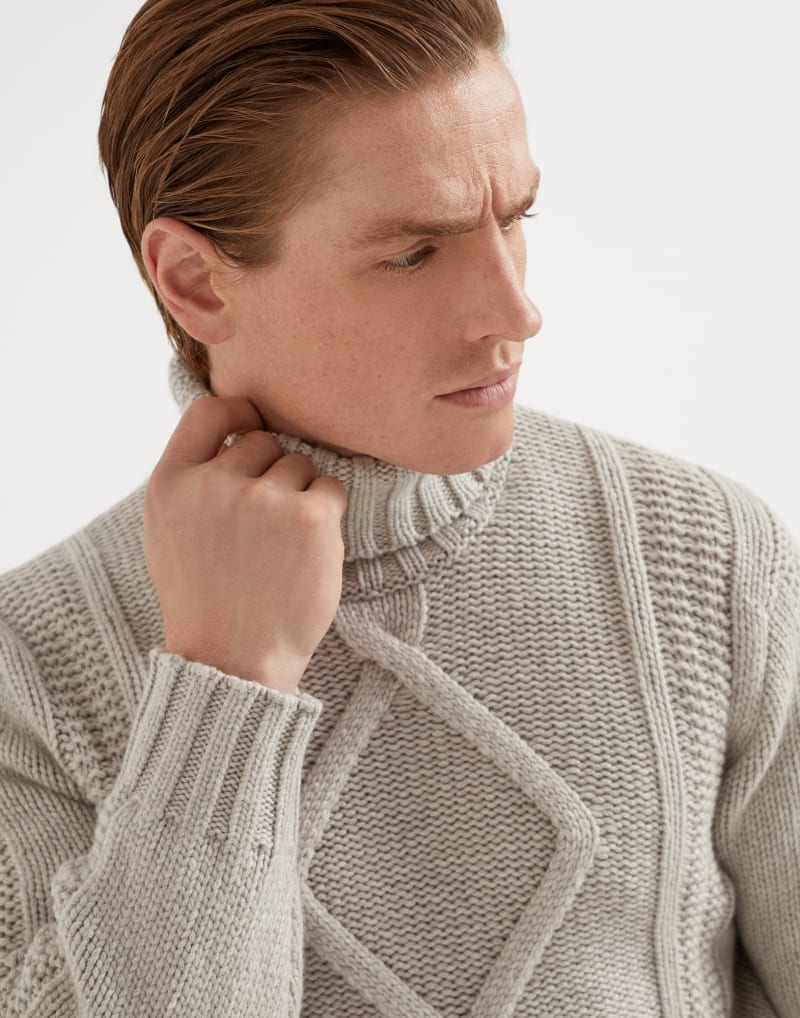 BRUNELLO CUCINELLI MEN'S X NIVAR EXCLUSIVE WOOL TURTLENECK SWEATER