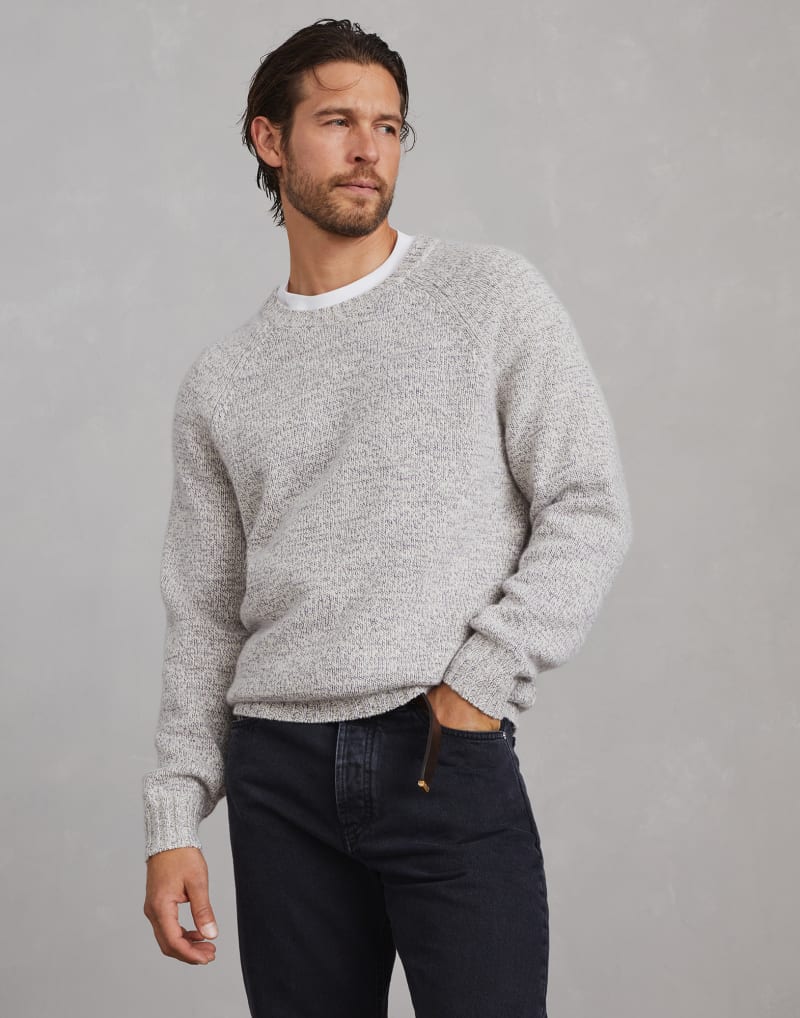BRUNELLO CUCINELLI MEN'S IRIS WOOL CREW NECK SWEATER