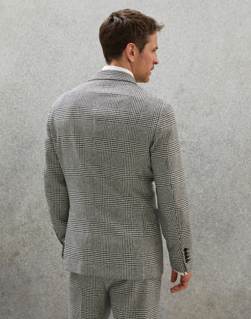 BRUNELLO CUCINELLI MEN'S GREY WOOL DOUBLE BREASTED JACKET
