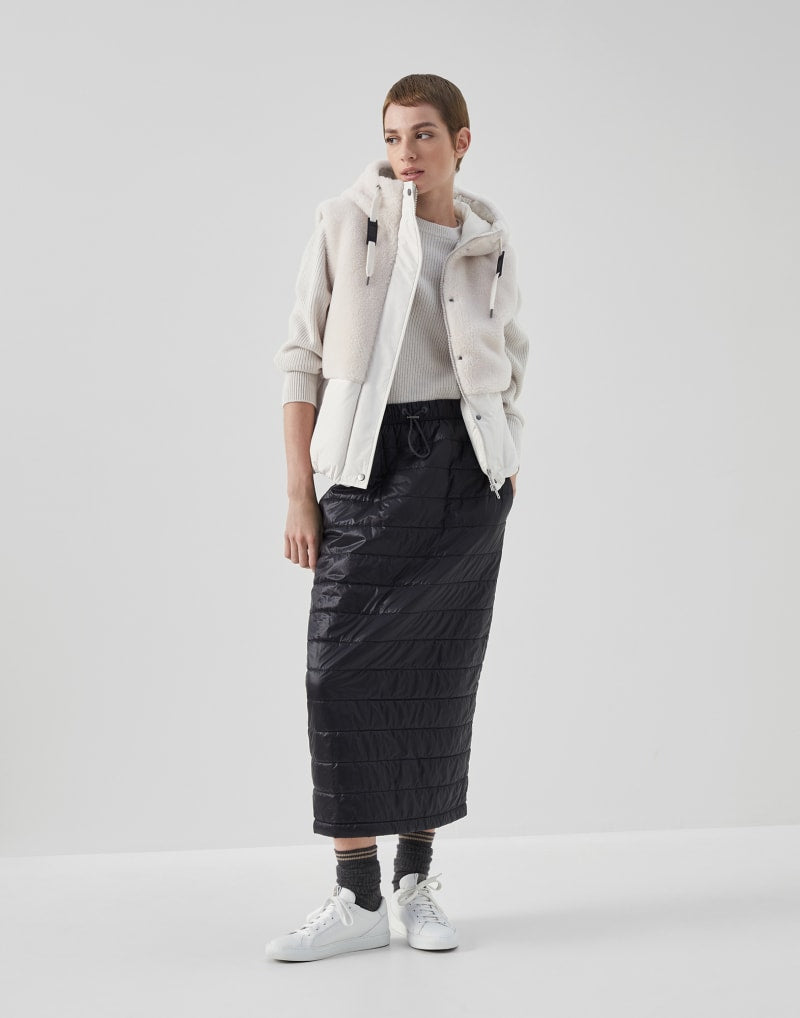 BRUNELLO CUCINELLI WOMEN'S WHITE WOOL CREW NECK SWEATER