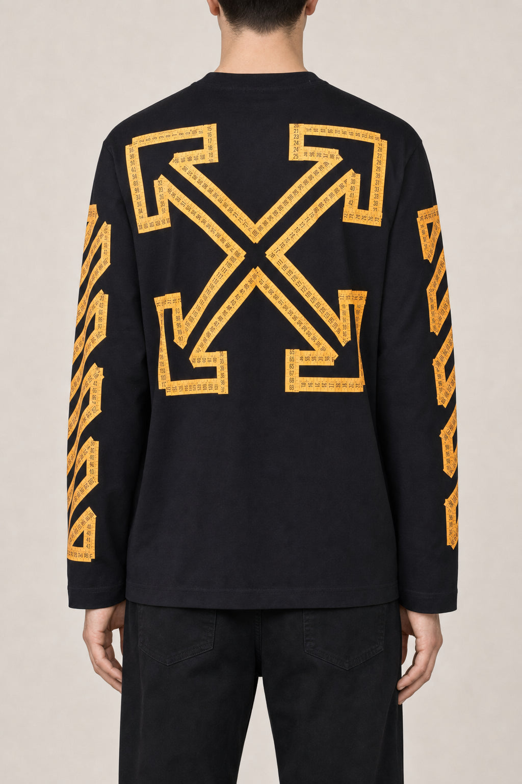 OFF-WHITE MEN'S TAPE ARROW SKATE L/S TEE