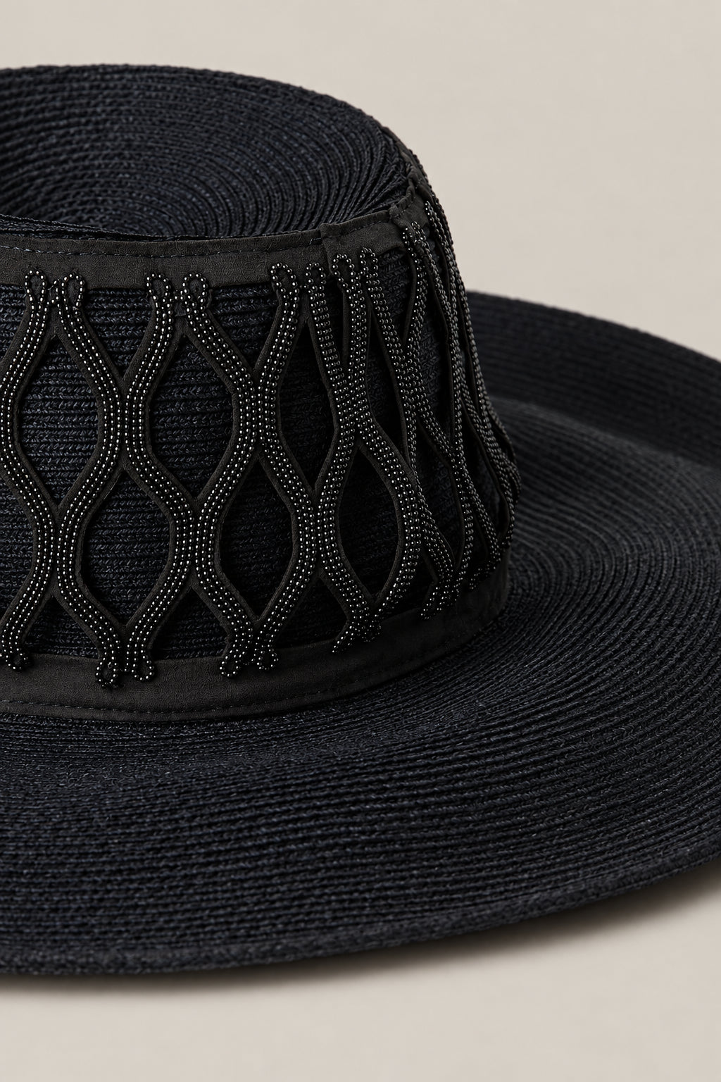 BRUNELLO CUCINELLI WOMEN'S BLACK WIDE BRIM HAT