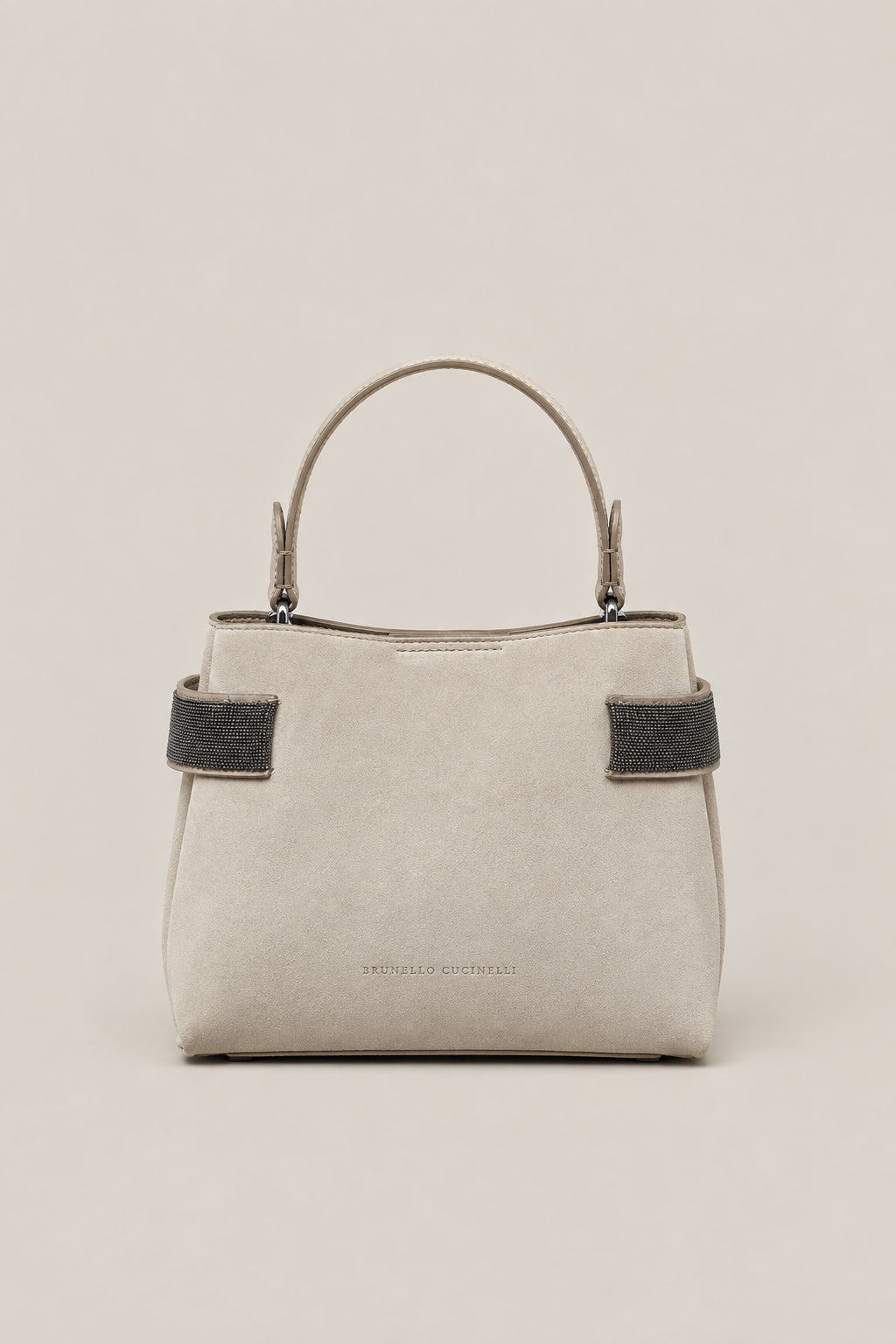 BRUNELLO CUCINELLI WOMEN'S WALNUT LEATHER TOP HANDLE BAG