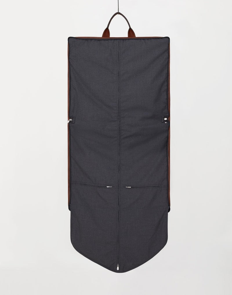 BRUNELLO CUCINELLI MEN'S MEDIUM GREY CANVAS BAG