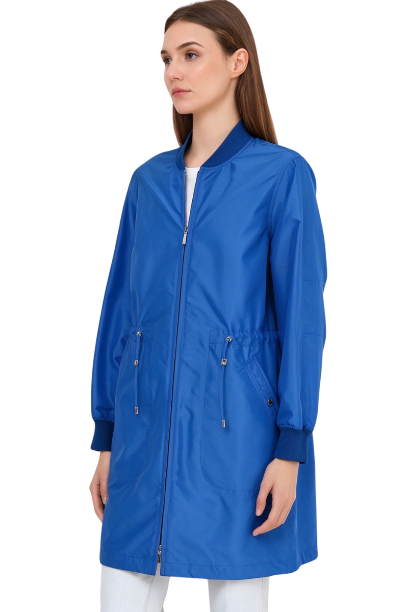 MooRER AMARILLIDA6 Mid Length Coat Light Denim